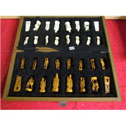 Early Handcarved Chess Set