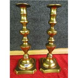 Pair 19th Century Push Up Candle Stands