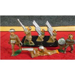 6 Barclay Die Cast Toy Soldiers
