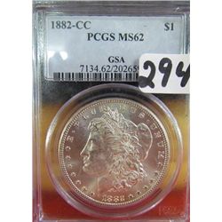 1882 MS62 Carson City Morgan Dollar