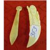 Image 1 : Two Pieces of Carved Oxbone/ Ivory