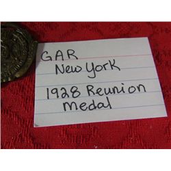 GAR New York 1928 Union Medal