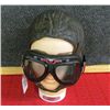 Image 1 : WWI Flight  Helmet with goggles