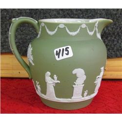 Green Jasperware Creamer