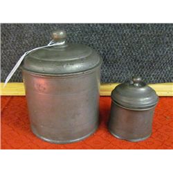 Pewter 2 piece Canister Set