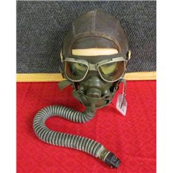 WWI Helmet with Goggles and Mask