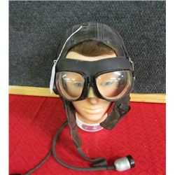 WWI Flight Helmet with Goggles