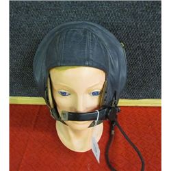 WWII Leather Helmet with Microphone