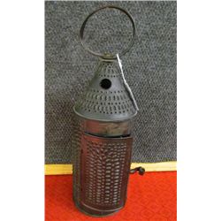 Hanging Punched Tin Candle Holder