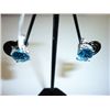Image 1 : 20.25 CTW BLUE TOPAZ EARRING .925 STERLING SILVER