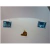 Image 1 : 17.25 CTW BLUE TOPAZ EARRING .925 STERLING SILVER