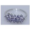 Image 1 : 10.60 CTW TANZANITE RING .925 STERLING SILVER