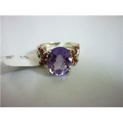 NATURAL 29.5 CTW SEMI PRECIOUS RING .925 STERLING SILVE