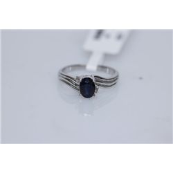 12.25 CTW SAPPHIRE RING .925 STERLING SILVER