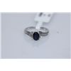Image 1 : 12.25 CTW SAPPHIRE RING .925 STERLING SILVER