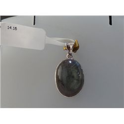 22.50 CTW LABARODITE PENDANT .925 STERLING SILVER