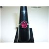 Image 1 : NATURAL 12.50 CTW RUBY RING .925 STERLING SILVER