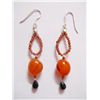Image 1 : NATURAL 32.70 CTW BLACKONEX, SEMIPRECIOUS EARRING .925