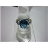Image 1 : 22.25 CTW BLUE TOPAZ RING .925 STERLING SILVER