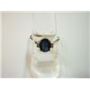 Image 1 : NATURAL 9.50 CTW SAPPHIRE AND DIAMOND RING .925 STERLIN