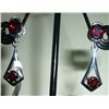Image 1 : NATURAL 26.75 CTW GARNET EARRING .925 STERLING SILVER