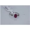 Image 1 : 8.5 CTW RUBY AND DIAMOND RING .925 STERLING SILVER