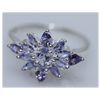 Image 1 : 12.90 CTW TANZANITE RING .925 STERLING SILVER