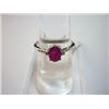 Image 1 : NATURAL 9.75 CTW RUBY and DIAMOND RING .925 STERLING S