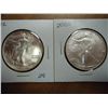 Image 1 : 1992 & 00 AMERICAN SILVER EAGLES (UNC)