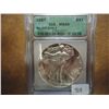 Image 1 : 1987 AMERICAN SILVER EAGLE ICG MS69