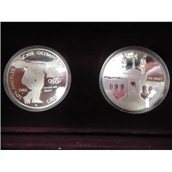 1983/84 US OLYMPIC 2 SILVER DOLLAR PF SET