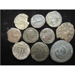 10 ASSORTED ANCIENT COINS FUN TO ATTRIBUTE