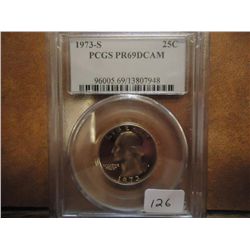 1973-S WASHINGTON QUARTER PCGS PR69 DCAM