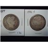 Image 1 : 1899 & 1906-D BARBER HALF DOLLARS