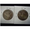 Image 2 : 1899 & 1906-D BARBER HALF DOLLARS