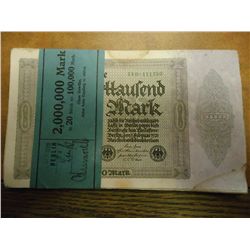 20-1923 GERMAN 100,000 MARK INFLATION NOTES