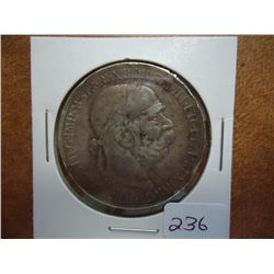 1900 AUSTRIAN 5 CORONAS SILVER