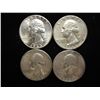 Image 1 : 4 WASHINGTON SILVER QUARTERS