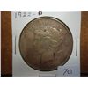 Image 1 : 1922-D PEACE SILVER DOLLAR