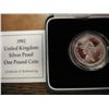 Image 2 : 1992 UNITED KINGDOM SILVER PROOF 1 POUND COIN