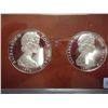 Image 2 : 1974 COOK ISLANDS $2 1/2 & $7 1/2  SILVER PF'S