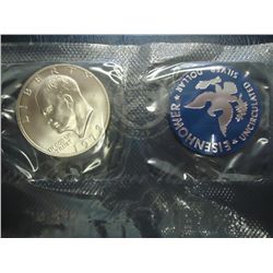 1972-S IKE SILVER DOLLAR (UNC) (BLUE PACK)