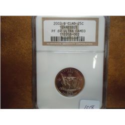 2002-S TENNESSEE QUARTER NGC PF69 ULTRA CAMEO