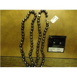 GENUINE FRESHWATER PEARL NECKLACE & EARRINGS