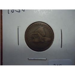 1858 (LARGE LETTER) FLYING EAGLE CENT PUNCH MARK