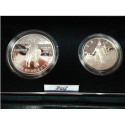 1992 COLUMBUS QUINCETENARY 2 COIN PF SET