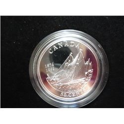 1999 CANADA STERLING 50 CENT PIECE YACHTING