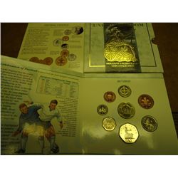 1996 UNITED KINGDOM BRILLIANT UNC COIN SET 8 COINS