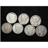 Image 1 : 7 ASSORTED1930'S MERCURY DIMES