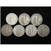 Image 2 : 7 ASSORTED1930'S MERCURY DIMES